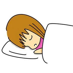 眠る様子のイラスト